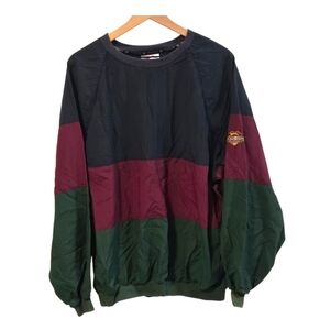 Slazenger Vintage Colorblock Long Sleeve Windbreaker Pullover Size Large